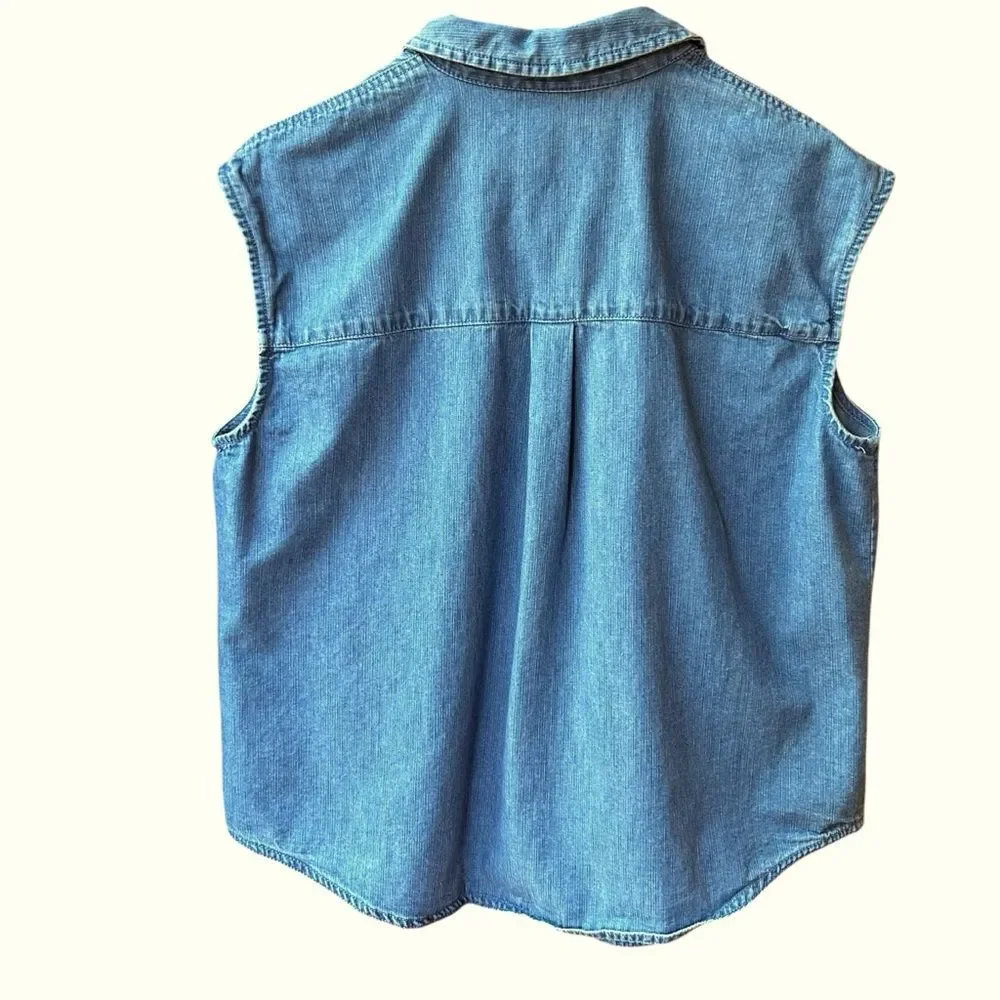 Universal Thread Jean Jacket Vest L - Picture 6 of 9
